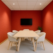 Akustiskais audums SLALOM ECOFELT 971 Orange 4.5mm 1.5m ar līmlenti