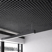 Režģveida griesti CBI OPEN CELL H=38mm B=15mm RAL 7024 Graphite Grey 200x200mm Alumīnijs 5mm