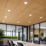 Piekaramie griesti CBI MODULAR SOUND WOOD EXPO 100 Melamine Oak bruges Trim 24 Edge supreme sound wood 1616