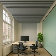 Piekaramie griesti HUNTER DOUGLAS HEARTFELT GROOVE 7597 Middle Grey