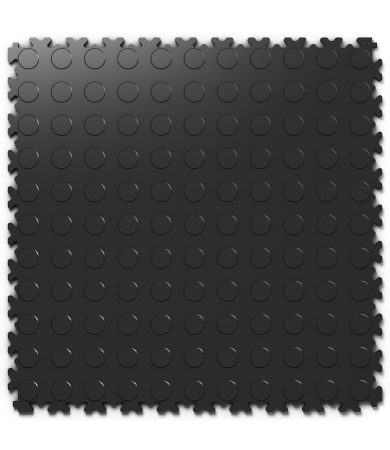 PVC Flīzes FORTELOCK INDUSTRY Black Coin