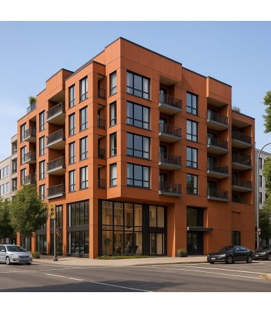 Šķiedrcementa plāksne ETERNIT TECTIVA TE40 8x1240x3070mm Terra red Nekalibrēta 3.721m2/gab.