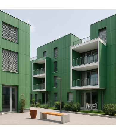 Šķiedrcementa plāksnes ETERNIT TEXTURA Zaļa 8x1280x3130mm Nekalibrēta loksne