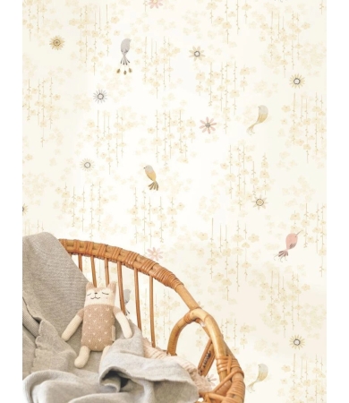 Tapetes CASADECO ONCE UPON A TIME 2 TROPICAL BIRDS Naturel