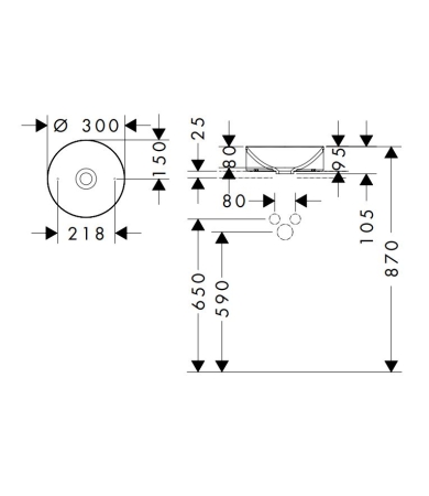 Izlietne AXOR SUITE White/Brushed Bronze