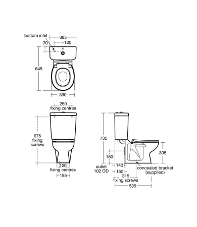 Skalojamā kaste IDEAL STANDARD CONTOUR 21