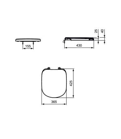 Klozetpoda vāks IDEAL STANDARD TEMPO/KHEOPS