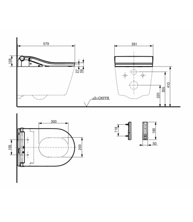 Klozetpoda vāks TOTO RW Soft Close remote control