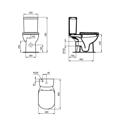 Klozetpods IDEAL STANDARD TEMPO