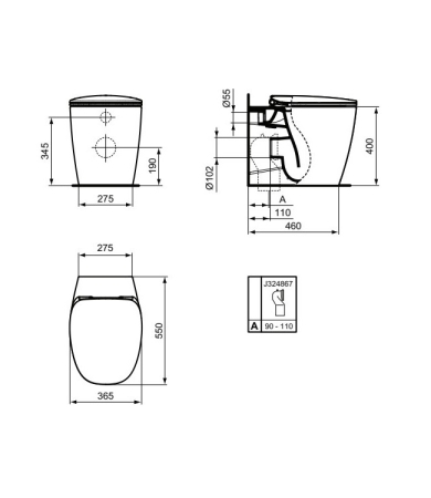 Klozetpods IDEAL STANDARD DEA