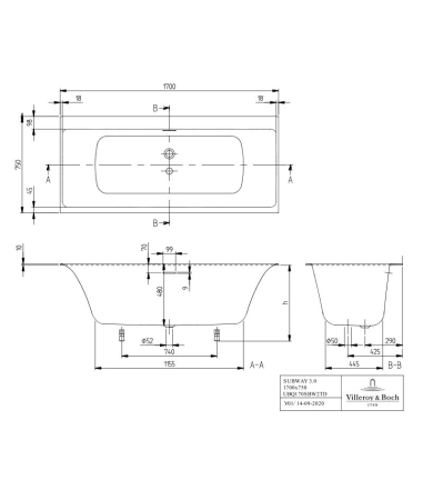 Vanna VILLEROY & BOCH SUBWAY 3.0  Profibox PBSBW
