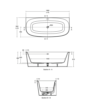 Vanna IDEAL STANDARD DEA White/Black Silk