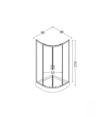 Dušas kabīne  SUVIA 90x90x201