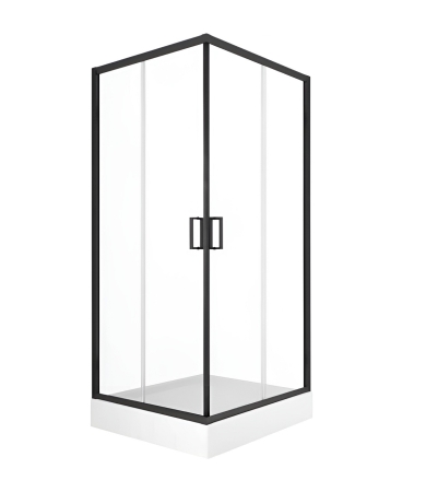 Dušas kabīne NEW TRENDY SUVIA BLACK 90x90x201 MARO