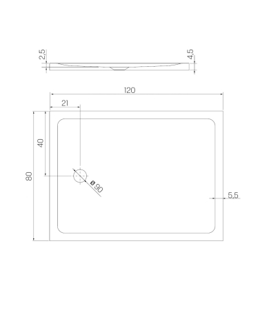Dušas paliktnis NEW TRENDY MILD