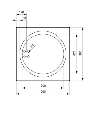 Dušas paliktnis IDEAL STANDARD CONNECT