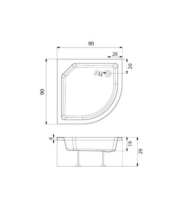 Dušas paliktnis NEW TRENDY ARTUS