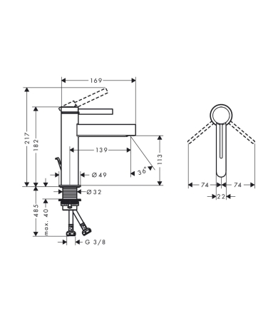 Jaucējkrāns HANSGROHE FINORIS 110