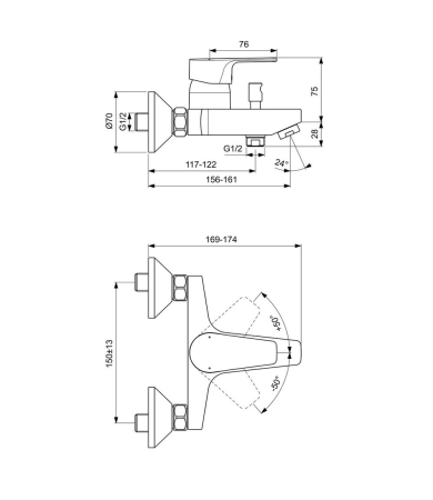 Jaucējkrāns IDEAL STANDARD CERAFINE D