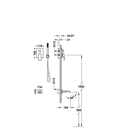 Dušas sistēma TRES CUADRO