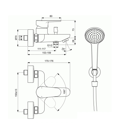 Jaucējkrāns IDEAL STANDARD CERAFINE O