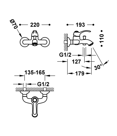 Jaucējkrāns TRES CLASIC