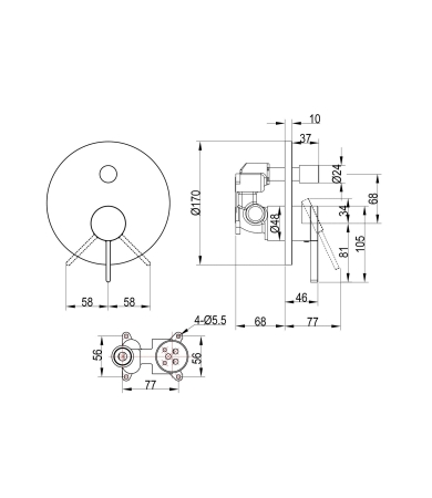 Jaucējkrāns VILLEROY & BOCH BULGARIA DAWN Matt Brushed Nickel