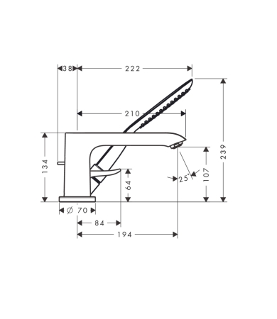 Jaucējkrāns HANSGROHE METRIS