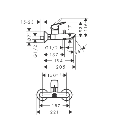 Jaucējkrāns HANSGROHE LOGIS