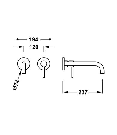 Jaucējkrāns TRES STUDY Matt Rose Gold 24K