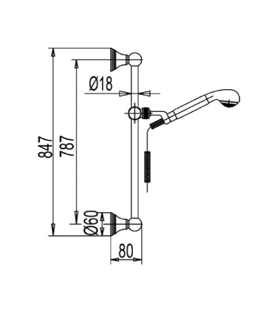 Dušas komplekts JADO RETRO