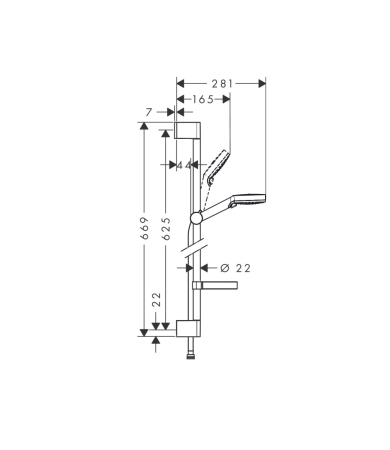 Dušas komplekts HANSGROHE CROMETTA