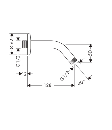 Dušas galvas turētājs HANSGROHE HANSGROHE