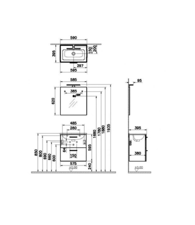 Mēbeļu komplekts VITRA MIA