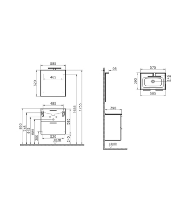 Mēbeļu komplekts VITRA MIA