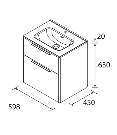 Mēbeļu komplekts SALGAR LUVA 60