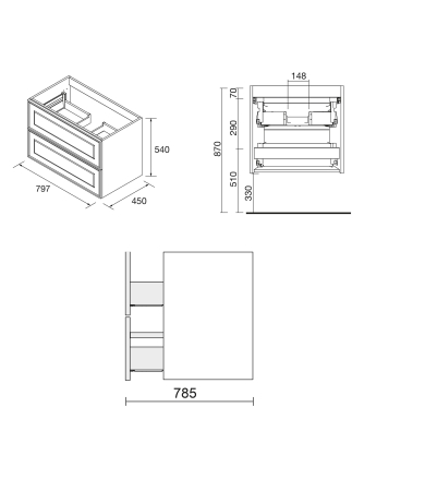 Skapis SALGAR RENOIR Macchiato