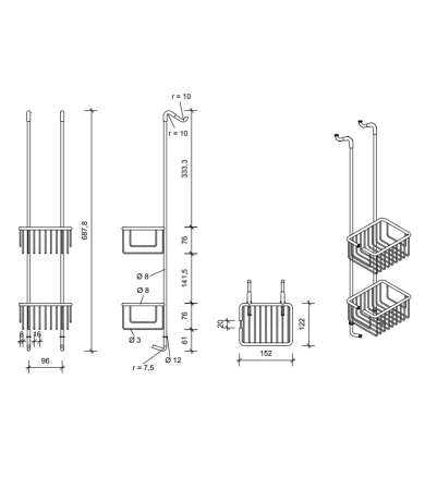 Dušas grozs DECOR WALTHER DW HGK2