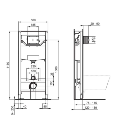 Skalošanas mehānisms IDEAL STANDARD PROSYS WC