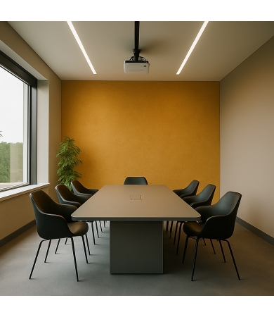 Akustikais segums SLALOM PETFELT Pale yellow 41 4.5mm Pašlīmējošs ruļļa platums 143cm