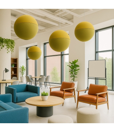 Akustiskais panelis SLALOM TALOR MADE T-FRAME SPHERE D=50cm