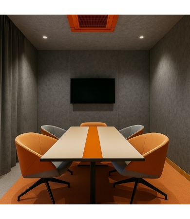 Akustikais segums SLALOM ECOFELT 903 Concrete 4.5mm 1.5m ar līmlenti