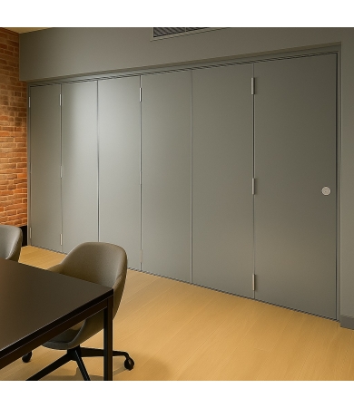 Bīdāmā siena salokama SWG SWG120 46 dB Ral 7040 Gloss 35 L=5800mm,H=2850mm,B=65mm