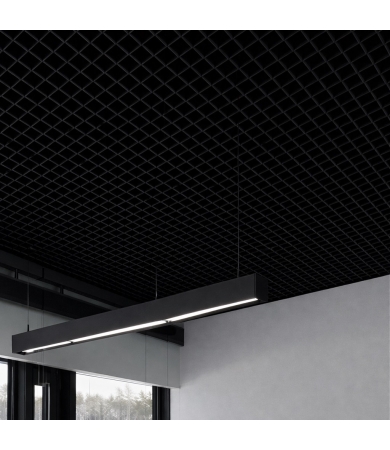 Režģveida griesti CBI OPEN CELL H=35mm B=6mm RAL9005 Melns 100x100mm