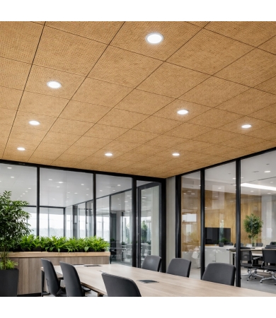 Piekaramie griesti CBI MODULAR SOUND WOOD EXPO 100 Melamine Oak bruges Trim 24 Edge supreme sound wood 1616