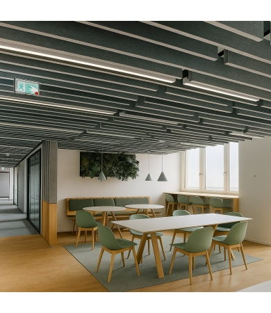 Piekaramie griesti HUNTER DOUGLAS HEARTFELT BAFFLES 7596 Light grey