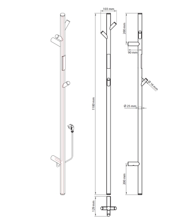 Dvieļu žāvētājs  BEMETA 30W