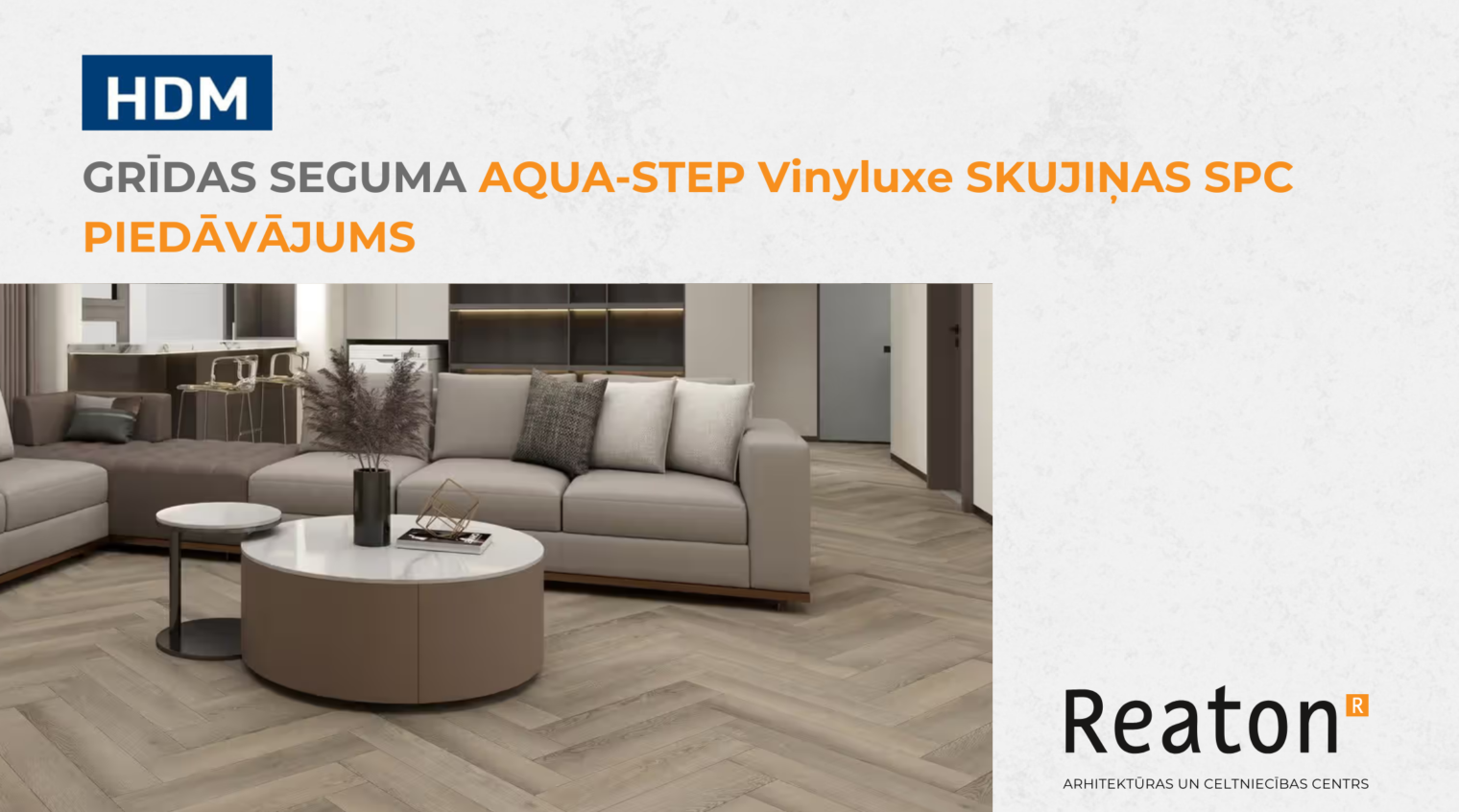 Grīdas seguma AQUA-STEP Vinyluxe skujiņas SPC piedāvājums