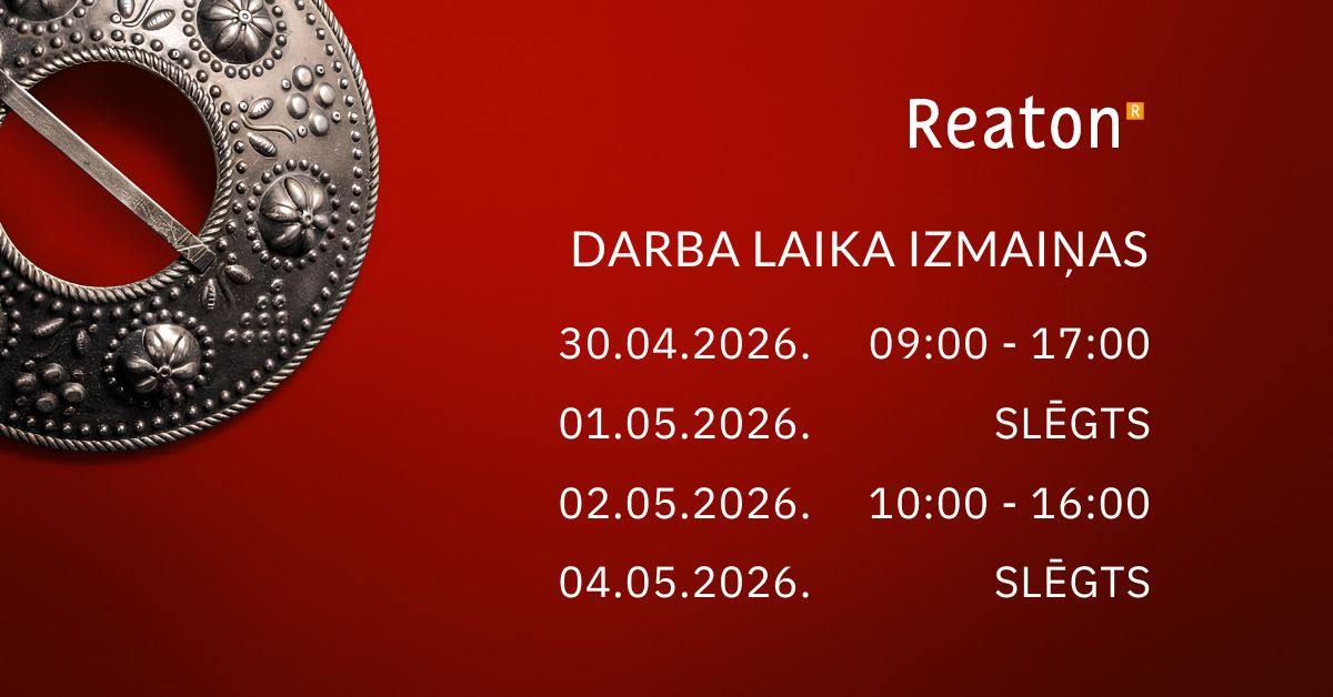 Reaton Arhitektūras un celtniecības centra darba laiks aprīlī un maijā 